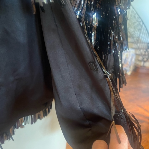 Alice and Olivia black fringe jacket. - Picture 7 of 7